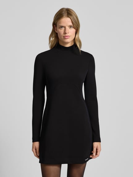 Calvin Klein Jeans Sukienka mini ze stójką Czarny 4