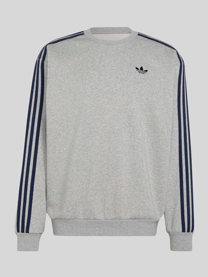 adidas Originals Bluza o kroju relaxed fit z mieszanki bawełny Średnioszary melanż 2