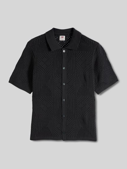Levi's® Regular Fit Kurzarmhemd aus reiner Baumwolle Black 2