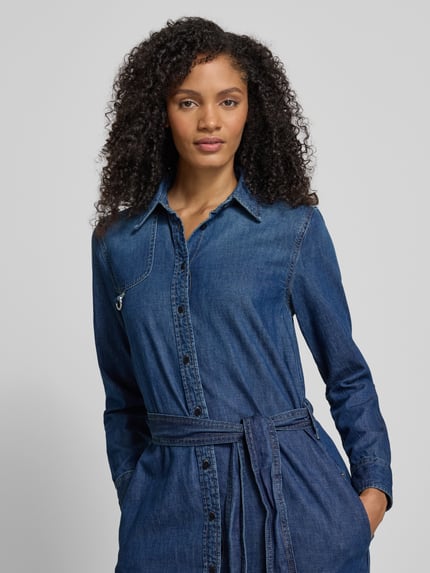 Lauren Ralph Lauren Sukienka koszulowa z imitacji jeansu model ‘LANAINE’ Jeansowy niebieski 3
