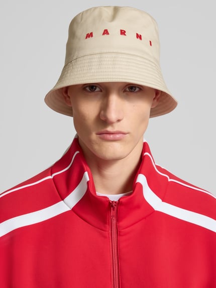 Marni Czapka typu bucket hat z czystej bawełny Beżowy 1
