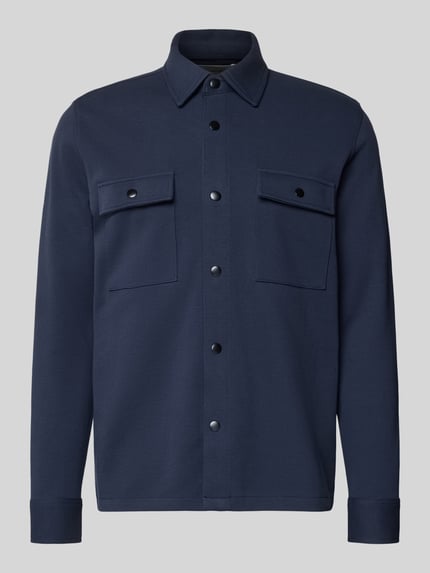 Selected Regular Fit Hemdjacke mit Brusttaschen Modell 'JACKIE' Marine 2