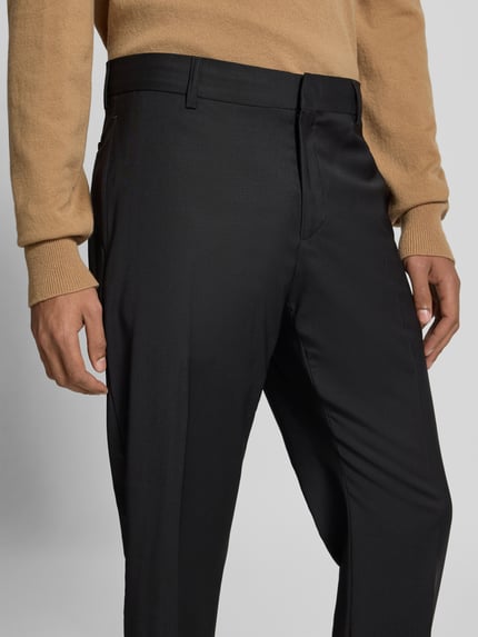 Filippa K Regular fit stoffen broek van wolmix Zwart - 3