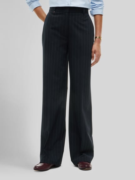Tommy Hilfiger High Waist Business-Hose mit Logo-Detail Marine 4