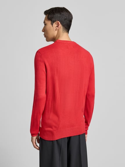 Montego Slim Fit Pullover in Strick-Optik Rot 5