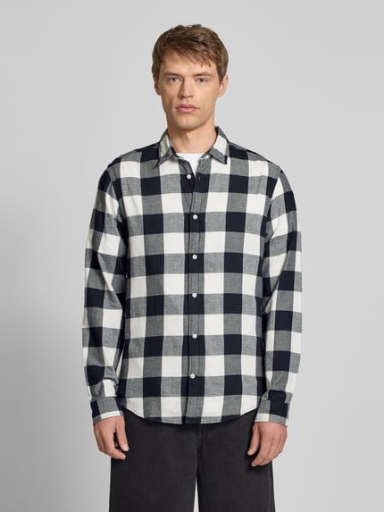 JACK & JONES Regular fit vrijetijdsoverhemd van twill, model 'Gingham' Wit - 4