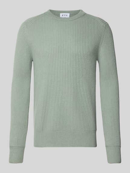 FTC Cashmere Kasjmier pullover met structuurmotief Mintgroen - 2