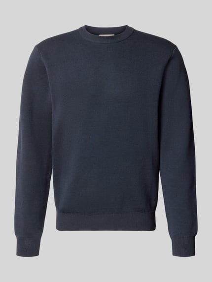 Casual Friday Strickpullover mit Rundhalsausschnitt Modell 'THEO' Dunkelblau 2