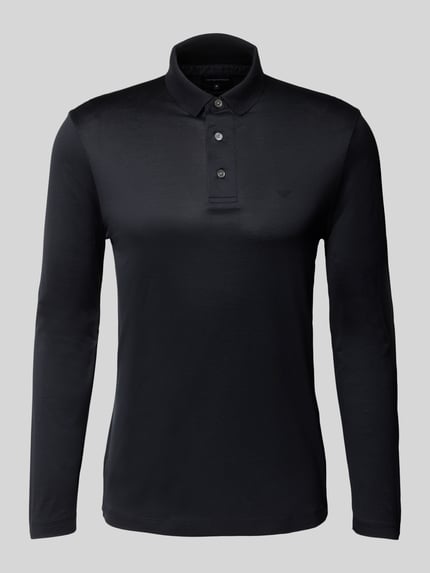 Emporio Armani Slim Fit Poloshirt mit Knopfleiste Marine 2