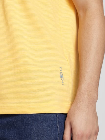 Tom Tailor Regular Fit T-Shirt aus Baumwoll-Mix Apricot 3