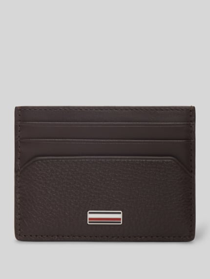 Tommy Hilfiger Kartenetui aus echtem Leder Dunkelbraun 1
