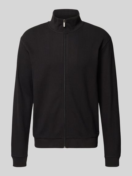 BOSS Regular Fit Sweatjacke aus Baumwoll-Piqué Black 2