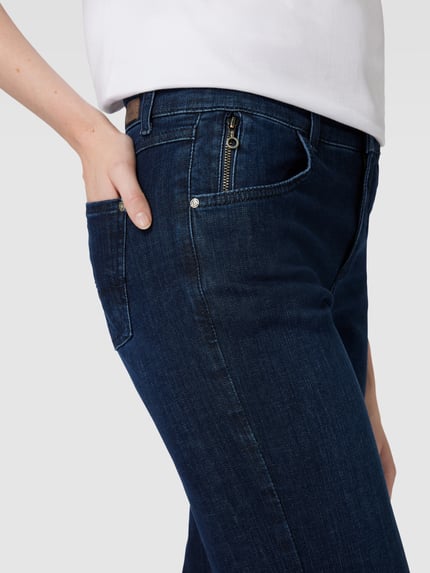 ANGELS Straight Fit Jeans mit Eingrifftaschen Modell 'Dolly' Marine 3