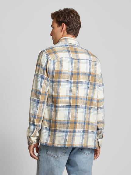 KnowledgeCotton Apparel Overhemdjack met kentkraag Offwhite - 5