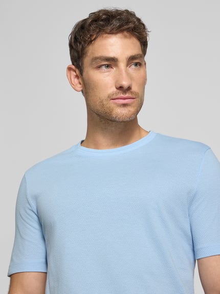 BOSS Regular Fit T-Shirt aus Baumwoll-Mix Bleu 3