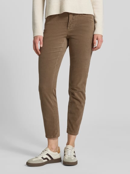 CAMBIO Cordhose in verkürzter Passform Modell 'PIPER CROPPED' Taupe 4
