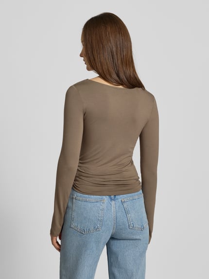 Gina Tricot Longsleeve met ronde hals Taupe - 5