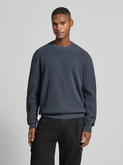 Jake*s Studio Men Regular Fit Longsleeve mit Rundhalsausschnitt Rauchblau 4