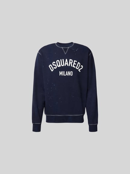 Dsquared2 Oversized Sweatshirt mit Label-Detail Dunkelblau 2