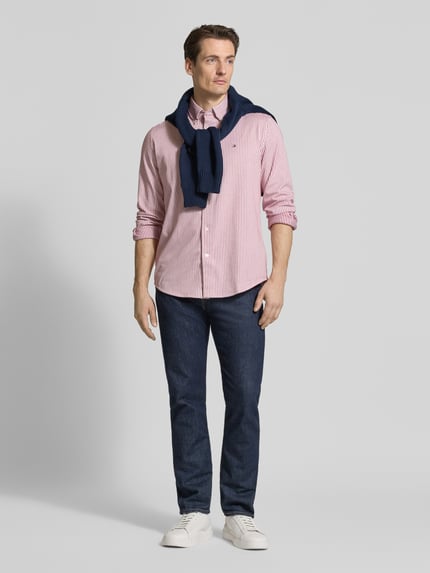 Tommy Hilfiger Regular Fit Freizeithemd aus Baumwoll-Mix Rot 1
