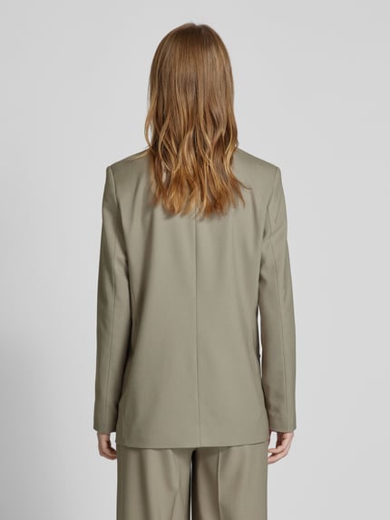 Jake*s Collection Regular fit blazer met reverskraag Rietgroen - 5