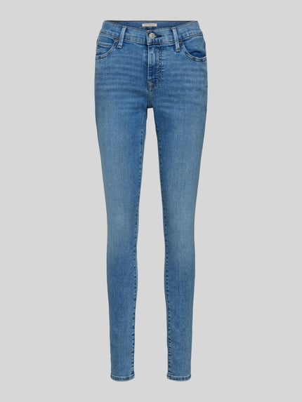 Levi's® Super skinny fit jeans in 5-pocketmodel, model '710™' Lichtblauw - 2