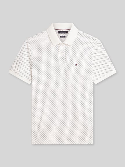 Tommy Hilfiger Regular Fit Poloshirt aus reiner Baumwolle Offwhite 2