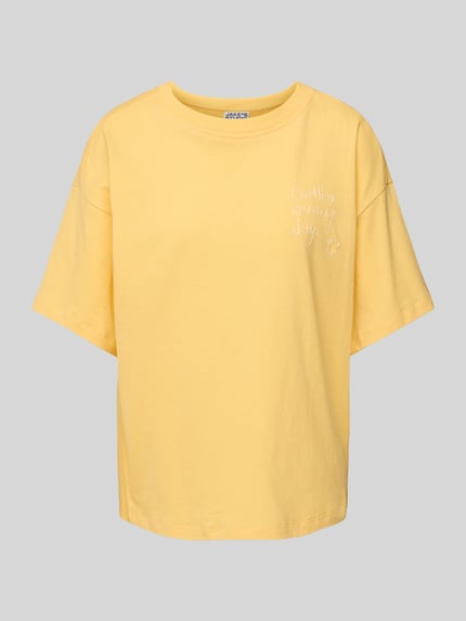 Jake*s Studio Woman Oversized T-Shirt mit Statement-Stitching GELB 2