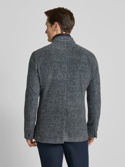 ROY ROBSON Slim Fit Sakko mit Stehkragen und Brusttasche Blau 5