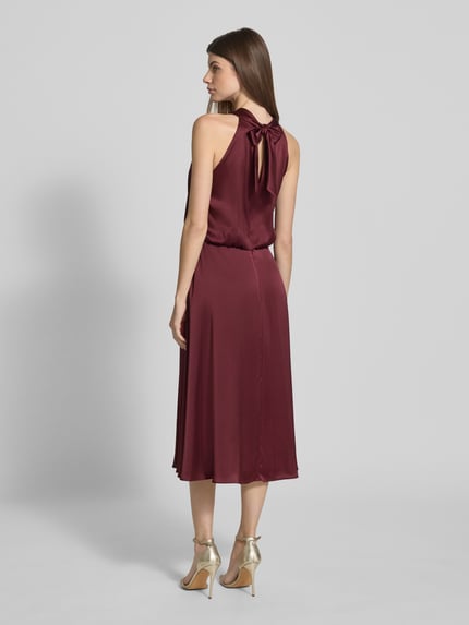 V by Vera Mont Cocktailkleid mit Schnürung und Reißverschluss Bordeaux 5