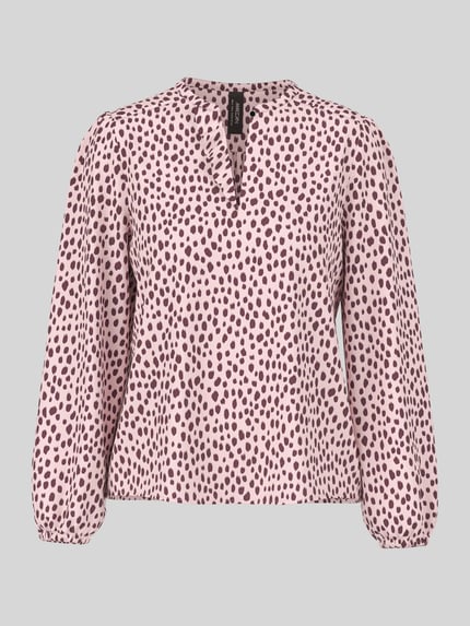 Marc Cain Loose Fit Bluse aus Polyester mit Punkte-Print Rosa 2