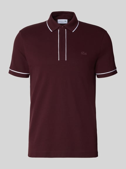 Produktfoto, regular fit poloshirt aus katoenmix van Lacoste in donkerrood met witte accenten, Heren