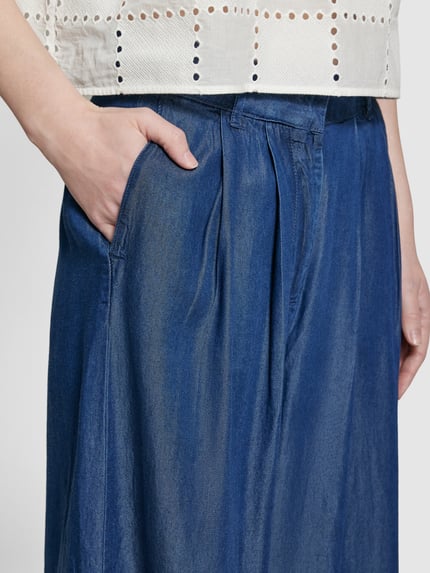 Selected Wide Leg Stoffhose in Denim-Optik Modell 'JANNA' Jeansblau 3