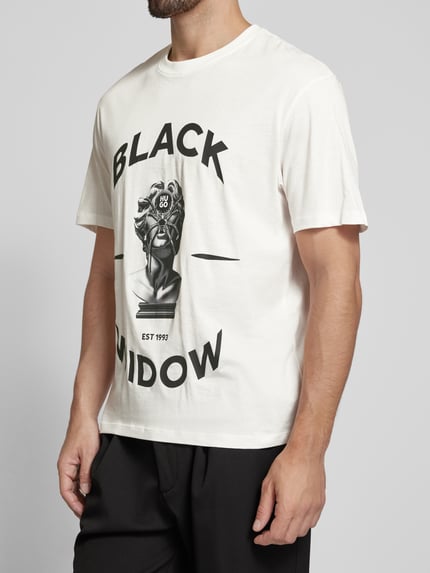 HUGO Oversized T-shirt met ronde hals, model 'Dostalgi' Kit - 3