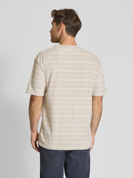 Lindbergh Oversized T-Shirt mit Rundhalsausschnitt Beige 5