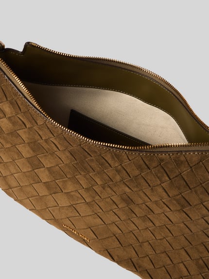 MICHAEL Michael Kors Handtas in echt leer model 'NOLITA' Kaki - 4