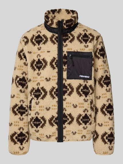 REVIEW Teddy-Jacke mit Stehkragen Offwhite 2