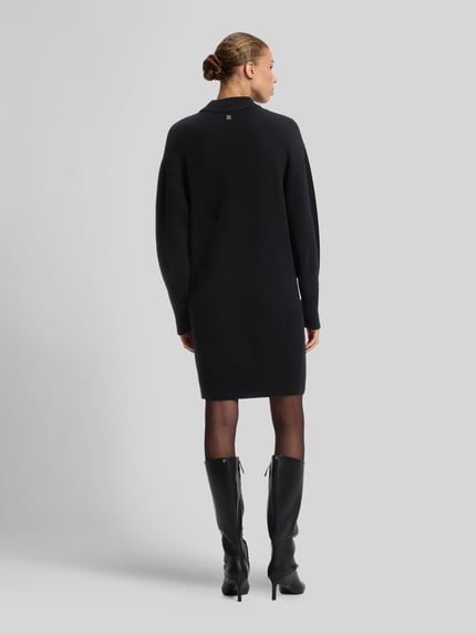 HUGO Loose fit tricotjurk van mix van wol en viscose model 'Sorelleny' Zwart - 5
