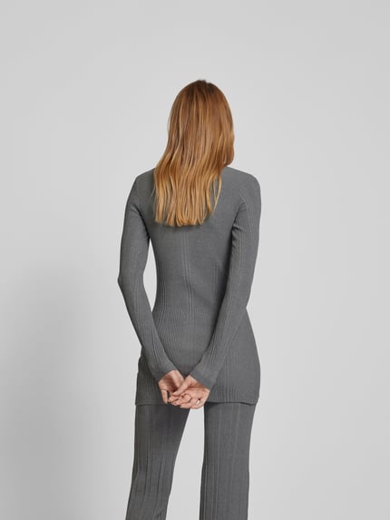 Remain Cardigan met knoopsluiting Middengrijs - 5