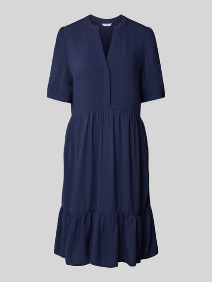 ZABAIONE Knielanges Kleid aus Viskose Modell 'Am44elia' Marine 2