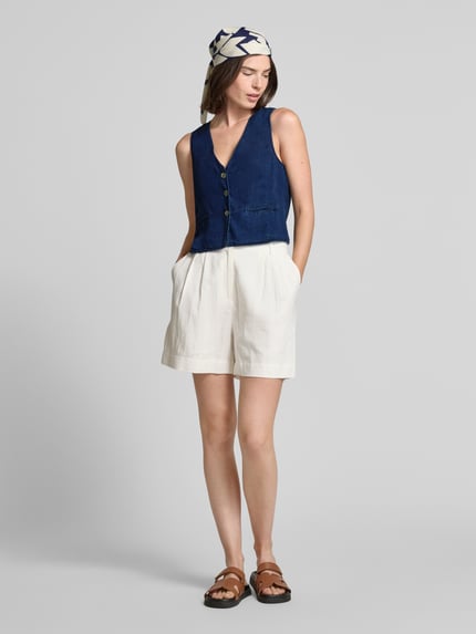 MANGO Weste mit Leistentaschen Modell 'CRETA' Jeansblau 1