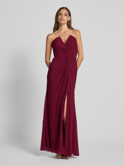 Mascara Abendkleid mit Knotendetail Bordeaux 4
