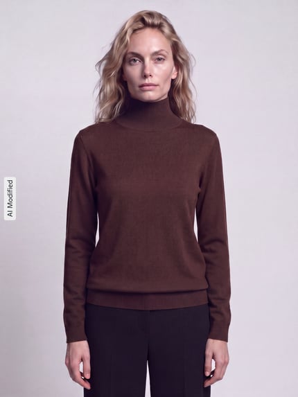 Weekend Max Mara Relaxed Fit Pullover aus Seiden-Woll-Mix Modell 'KIKU' Dunkelbraun 4
