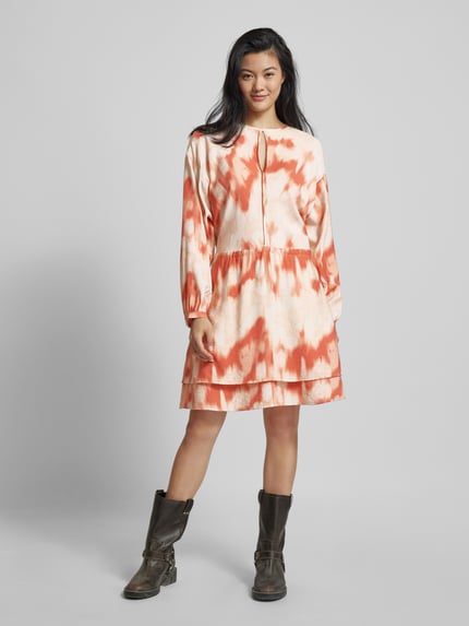 Jake*s Casual Oversized mini-jurk met druppelvormige hals Offwhite - 4