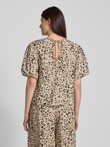 MSCH Copenhagen Regular fit blouseshirt met structuurmotief, model 'Alyona Vlora' Beige - 5