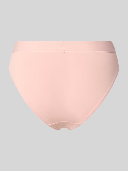 Produktfoto, Slip mit Logo-Bund im 3er-Pack von Marc O'Polo, Damen Slip, zartrosa, glatte Oberfläche, weiche Stoffstruktur