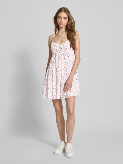 REVIEW Minikleid mit Schlüsselloch-Ausschnitt Weiss 1