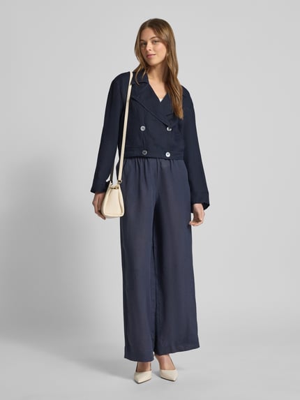 Marella Regular fit blazer van linnen, model 'FLAVIO' Marineblauw - 1