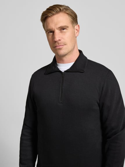 Selected Bluza z mieszanki bawełny model ‘KEV’ Czarny 3