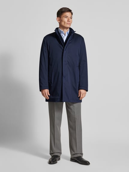 BOSS Functioneel jack met opstaande kraag, model 'Jared' Marineblauw - 1